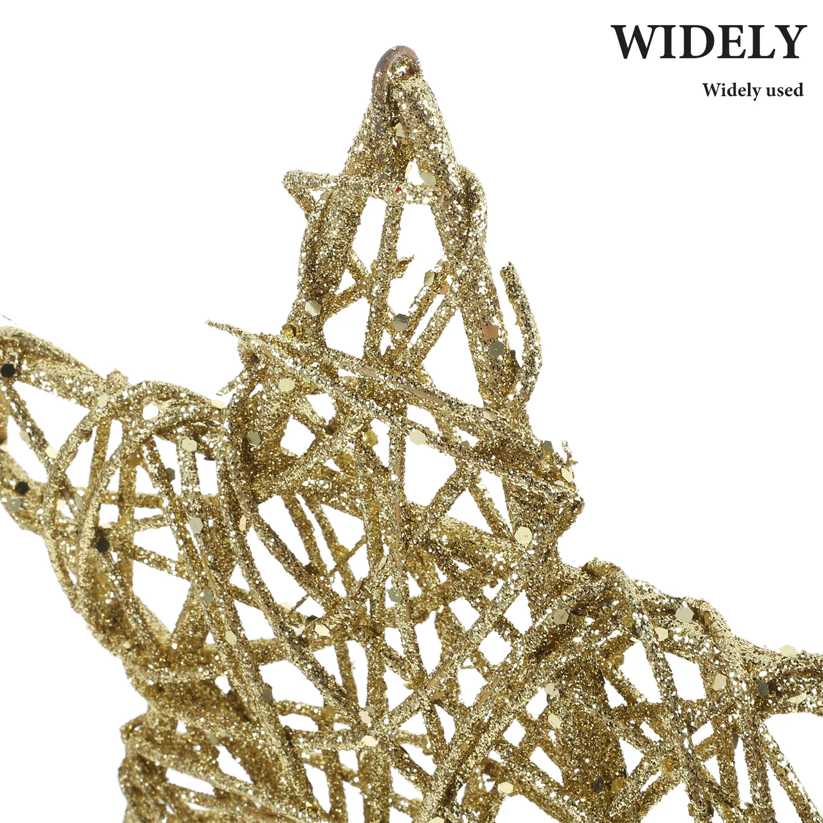 تألق النجمة الذهبية شجرة عيد الميلاد توبر الروطان الخماسية بريق عطلة شجرة نجمة شجرة عيد الميلاد توبر #6