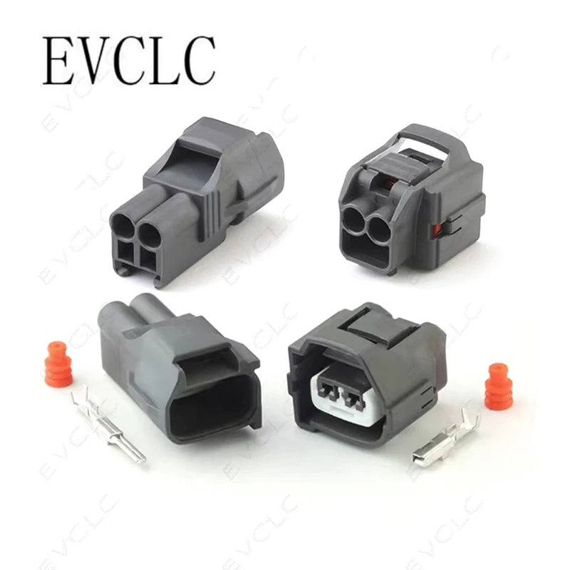 2 sets 2 pin car wiring harness connector waterproof plug 7282-7020-10/7283-7020-10 for automotive front fog lamp assembly plug