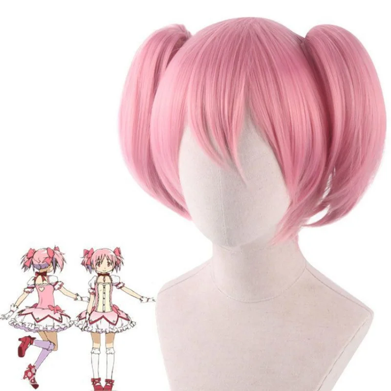 

Yoshino MakotocosplayWig Pink Double Tiger Clip Magic Girl Madoka Kaname Madoka Kuroko Madoka Amane