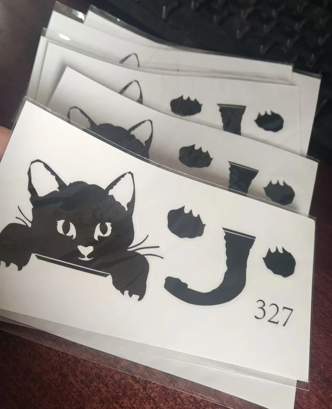 

2pcs Black kitten living room bedroom switch sticker self-adhesive waterproof wall sticker Home decoration