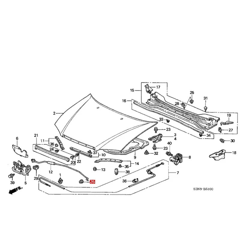 Ho nd a مقبض غطاء الجسم 90602S84A01/90602-S84-A01/90602 S84 A01 90601S84A01/90601-S84-A01/90601 S84 A01 #3