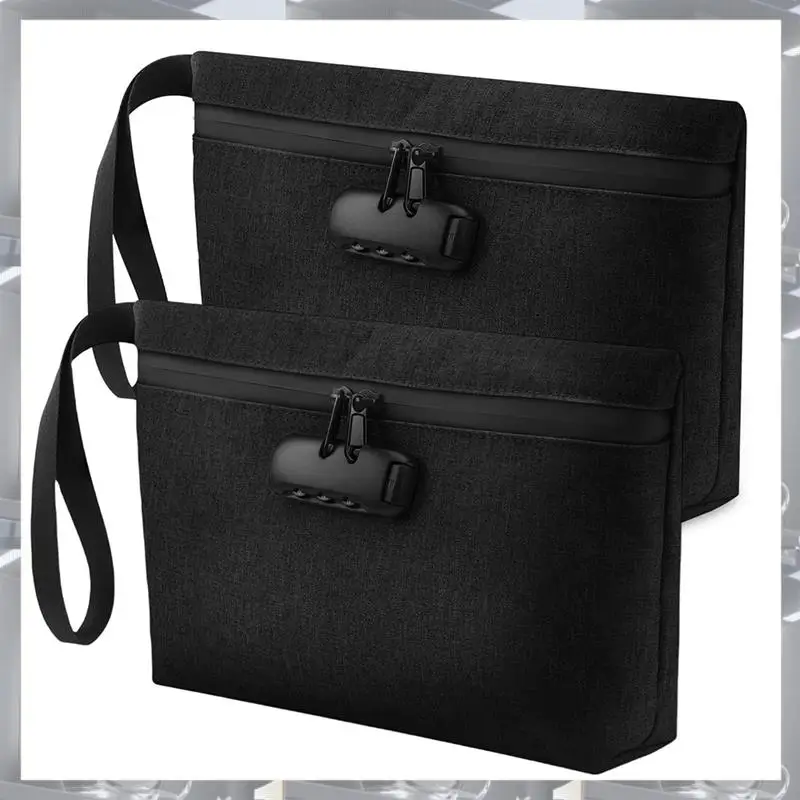 

Hot Selling-Lockable Money Bag,Cash Safe Money Bag,Lock Accessory Bag For Men And Women,For Travel, Bank Deposit,Cell Phone,Lock
