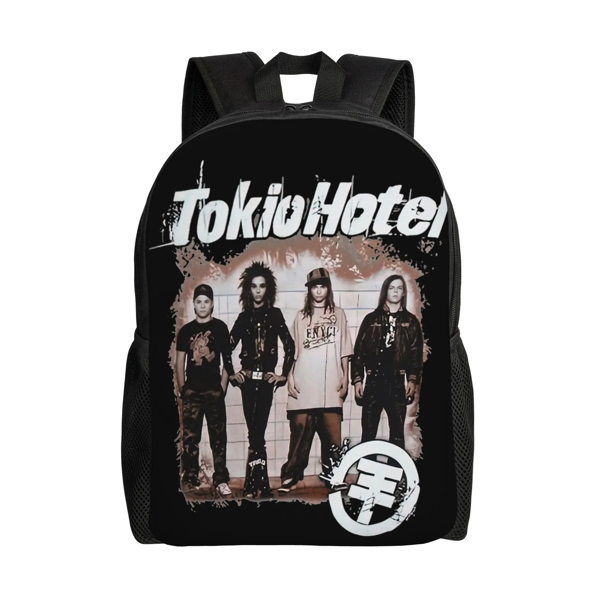 

Винтажный повседневный рюкзак Tokio Hotel для концертов, легкий, для работы и учебы, для мужчин и женщин, для ноутбука, холщовая сумка