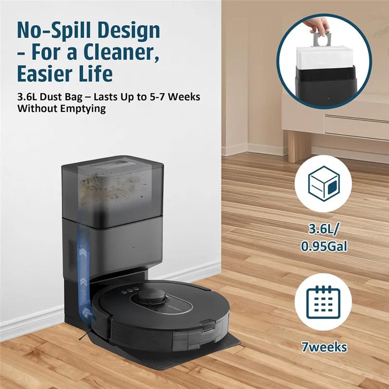 Homeshopping para Roborock Q5 +, Q5 Pro +, Q5 Duoroller +, Q5 Max + Plus, Q7 +, Q7 Max +, Q8 Max +, S8 Pro Ultra, Q10 Sacos de pó Va