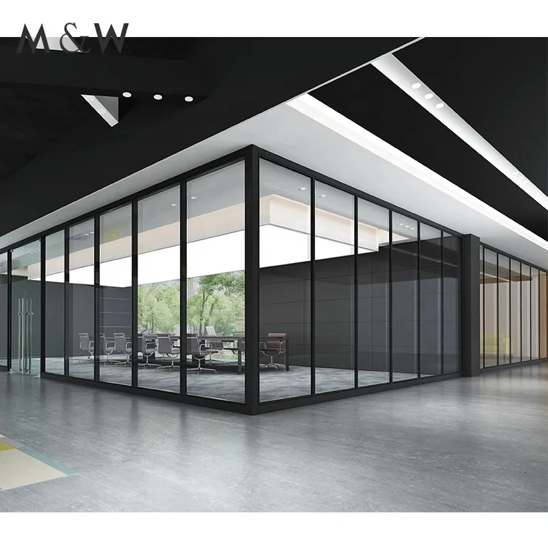 custom.Factory Full Height Furniture Soundproof Glass Wall Office Partition