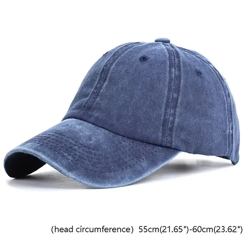 1Pcs Vintage Ponytail Baseball Cap Women Girls Pure Color Soft Washed Cotton Summer Woman Hat Messy High Bun Cap