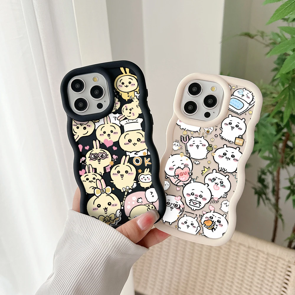 New Japan Cartoon Cute Chiikawas Phone Case For Xiaomi Redmi Note 8 9S 10 10S 11 12 13 Pro Plus 4G 5G Candy Color Soft TPU Cover