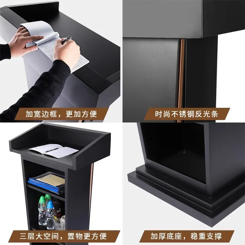 Outdoor Stainless Steel Property Welcome Registration Desk Customer Desk Lecture Concierge Desk Hotel Speaker