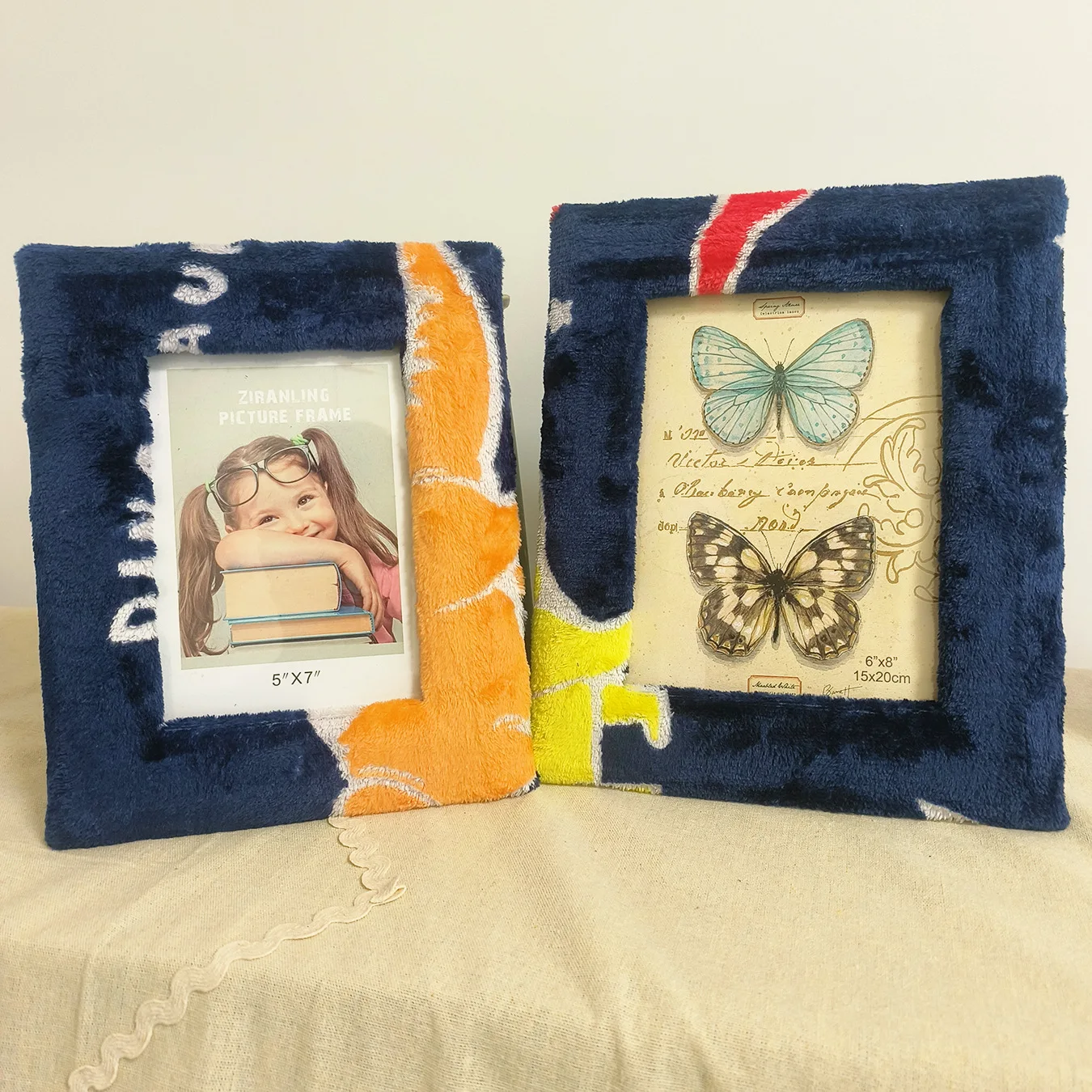 Blue Plush Picture Frame 6 