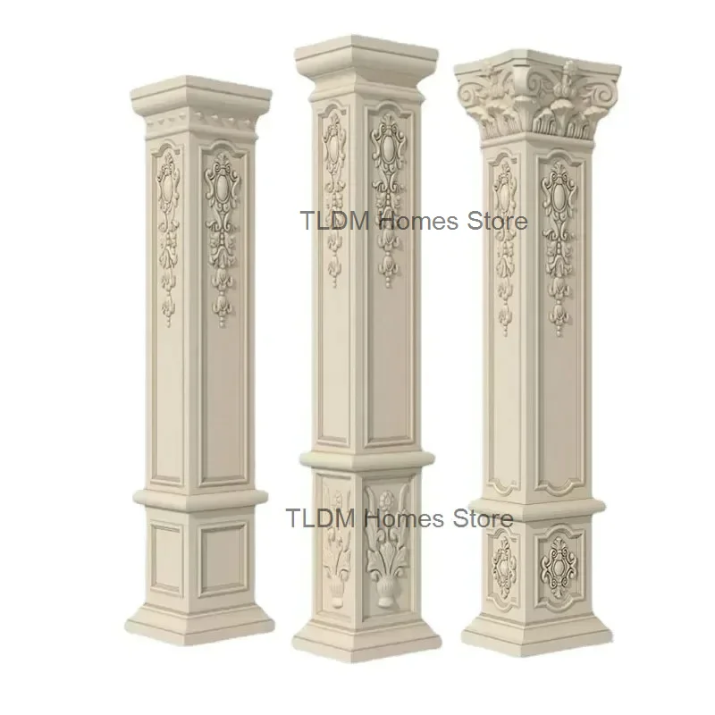 Roman Column Mold for Home Garden Buildings Square Column Antique Various Patterns Mold Full Set of Square Villa Gate Pillars f