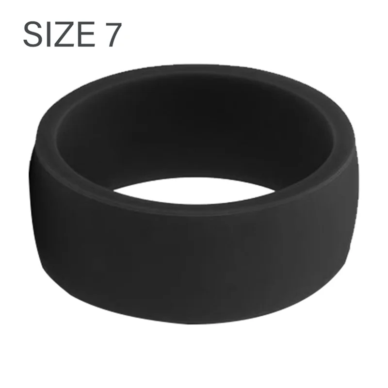 8.7mm Popular for Men Women Silicone Cool Rings Silicone Wedding Ring Environmental Outdoor Sports RingX2 7