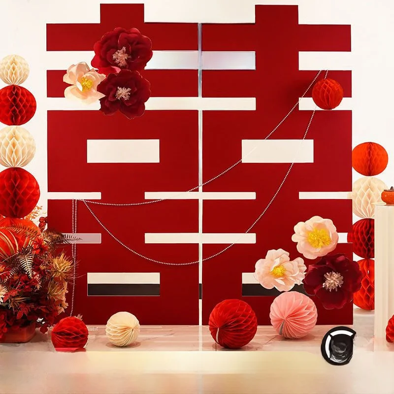 

Giant 3D Wedding Decorations Rotating Top KT Board Floor Standing Pieces Marriage Ceremony Decorations Bedroom Arrangement