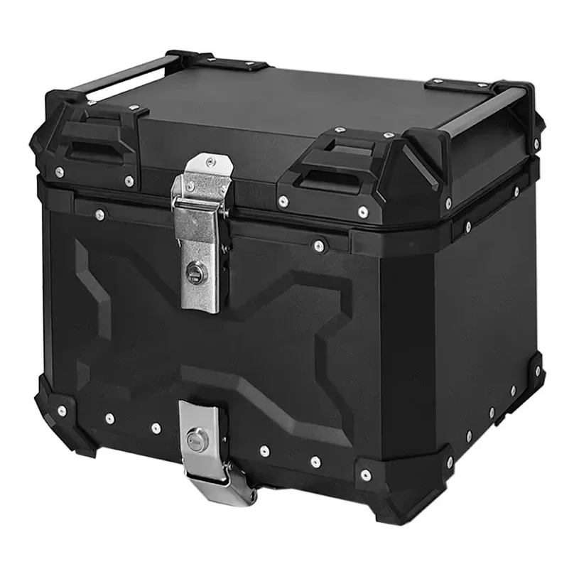 36L General Motorcycle Aluminum Alloy Trunk Motorcycle X Embossed Trunk  Waterproof Tail Box Scooter Trunk Storage Top Case