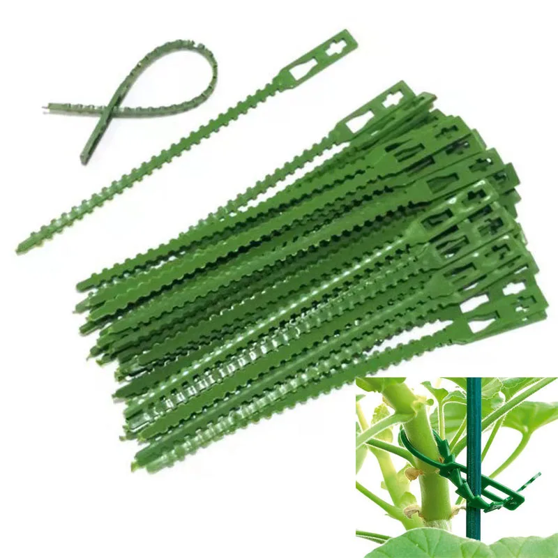 50 Piece Plastic Plant Entrapment Garden Greenhouse Grow Kit Reusable Tree Tomato Vines Climbing Multipurpose Cable Ties