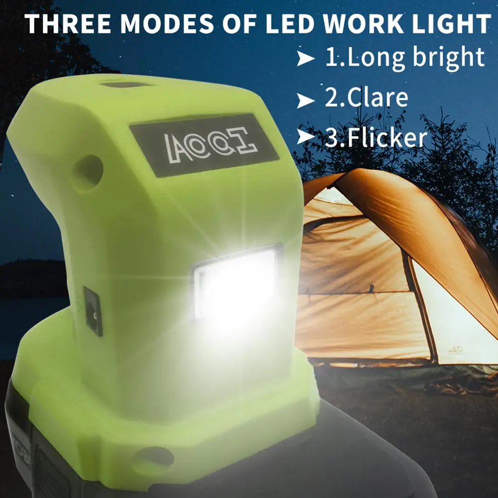 Portable Power Source Li-ion With Lighting Function Dual Usb Output+ Dc Output Compatible For Ryobi P743 18v 14.4v One+