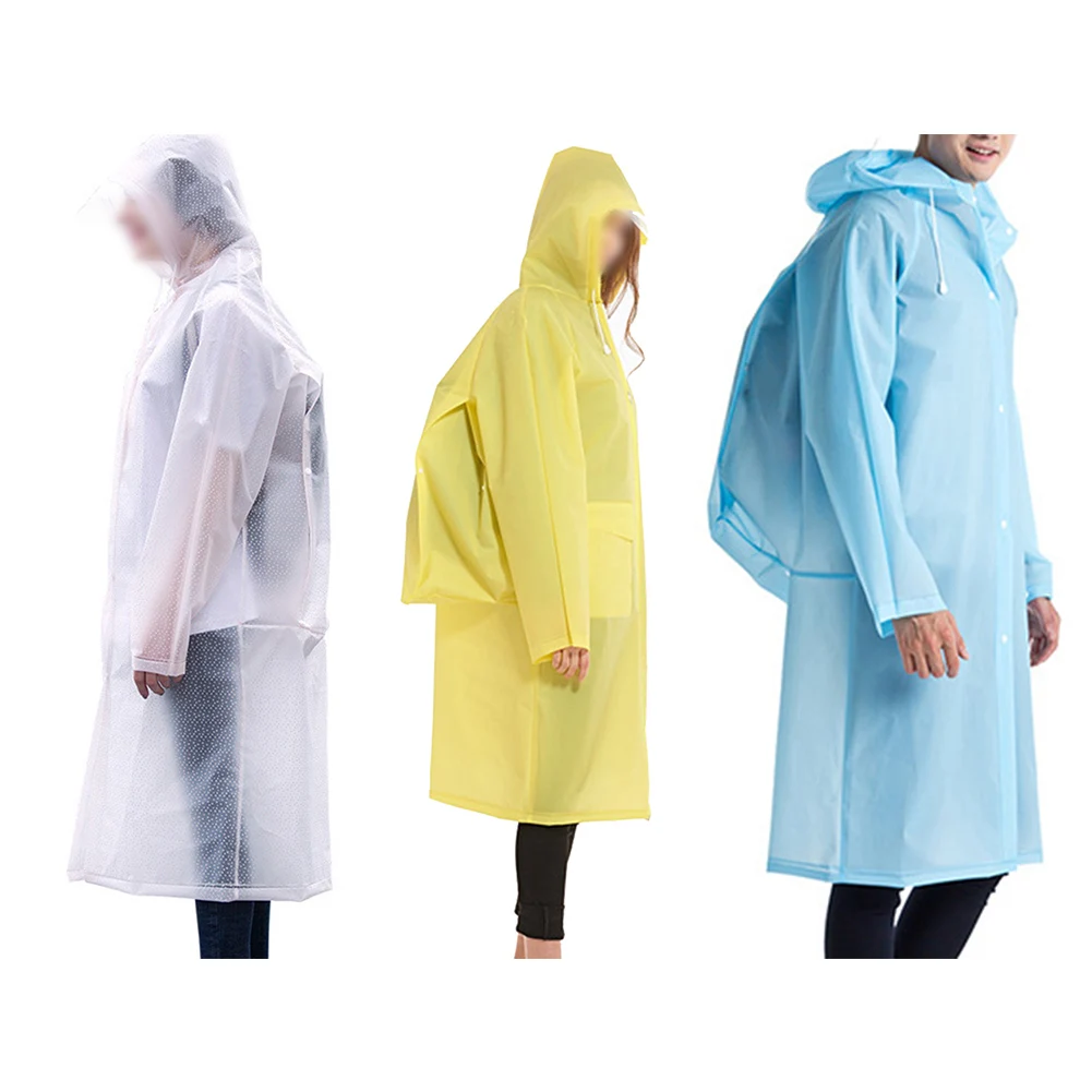 

Outdoor Hiking Raincoat EVA Waterproof Material Ultra-Light Foldable Backpack-Friendly With Large Brim For Travel/Cycling