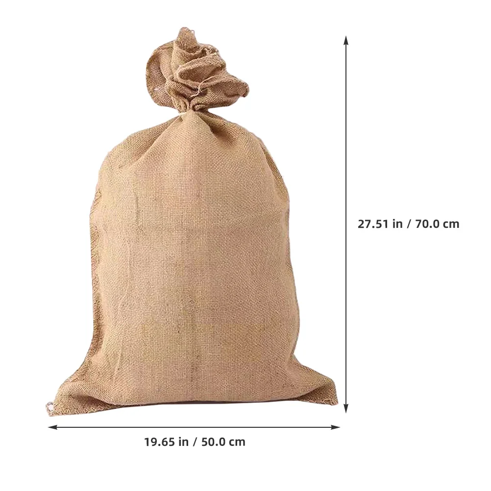4 Stück Hochwasserschutzbeutel, Jute-Sackleinen-Sandsack für Kartoffelaufbewahrung, robuster Transport, Gemüsesack, Gartenarbeit, Außenbereich