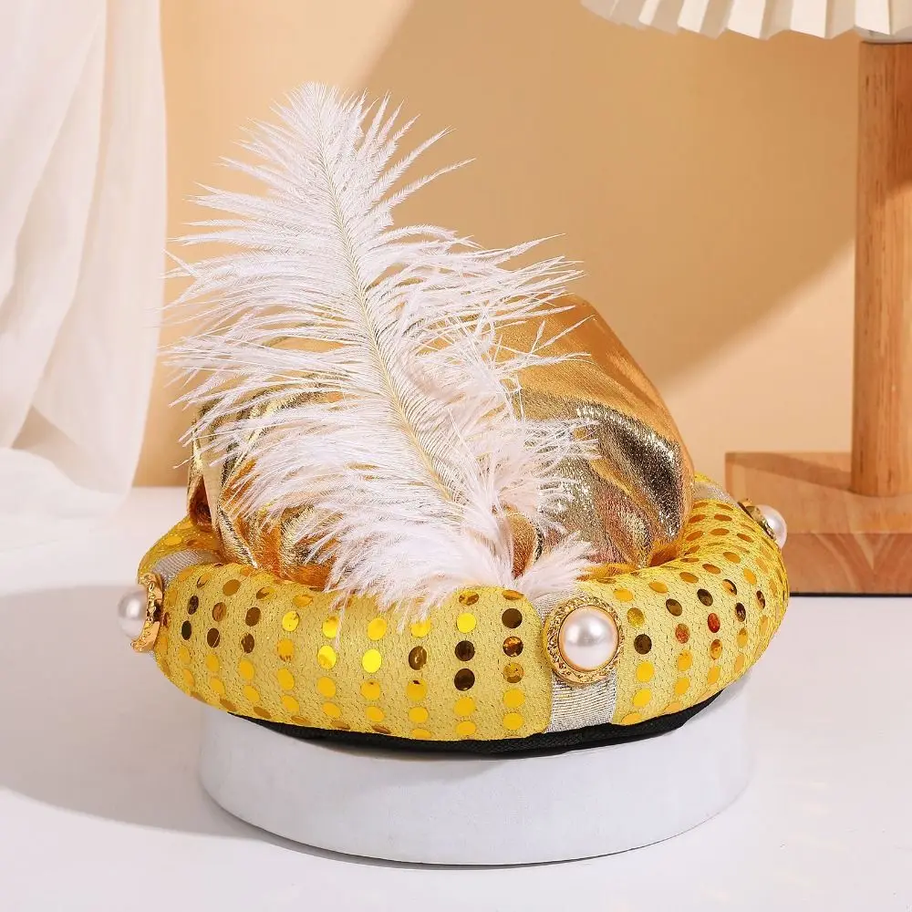 أشرطة رأس قبعة هندية أداء الدعائم فستان بتصميم حالم سلطان عمامة القبعات الكبار الأطفال خوذة أغطية الرأس العربية تأثيري كرنفال