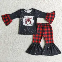 Promotion Toddler Items Boutique Clothes Long Sleeve Top With Pants Set Kids Girl Fall Outfits