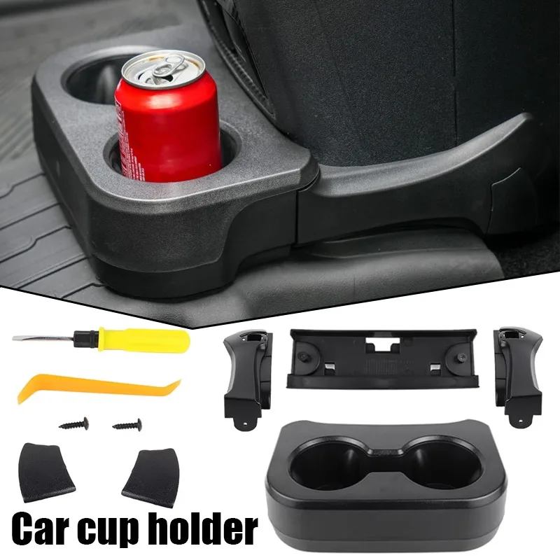

Car Rear Seat Cup Holder Mustang Double Cup Holder Detachable Rear Seat Cup Holder Double Cup Beverage Storage Holder Supplies