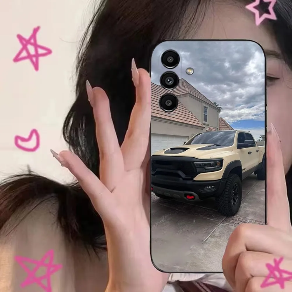 CAR R-RAM 1500 TRX Phone Case For Samsung S24,S21,S22,S23,S30,Ultra,S20,Plus,Fe,Lite,Note,10,9,5G Black Soft Cover