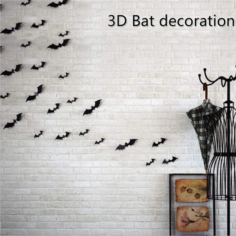 224Pcs decorazione di Halloween adesivi per pipistrelli decorazioni per la casa fai da te per adesivi murali di Halloween decorazione di Halloween