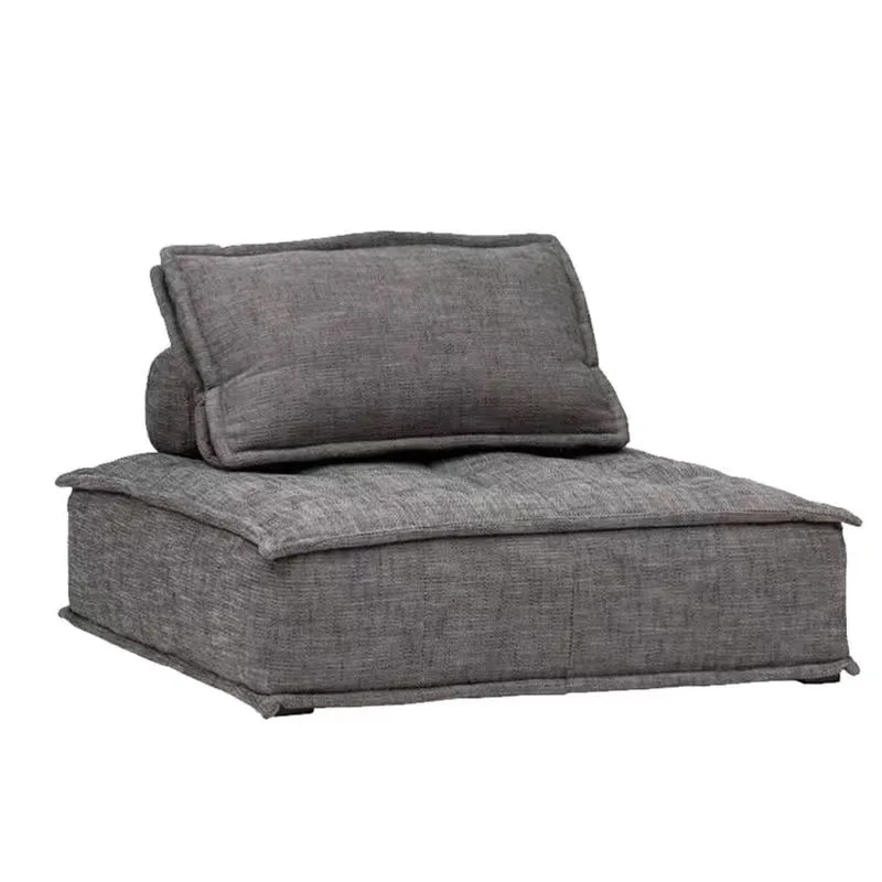 

Internet celebrity cream wind tofu lazy sofa, Italian small apartment rental living room straight square single sofa