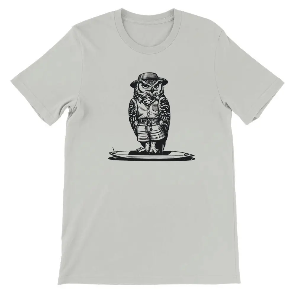 

Surfer Owl T Shirt Animal Lover Funny S For Him Her