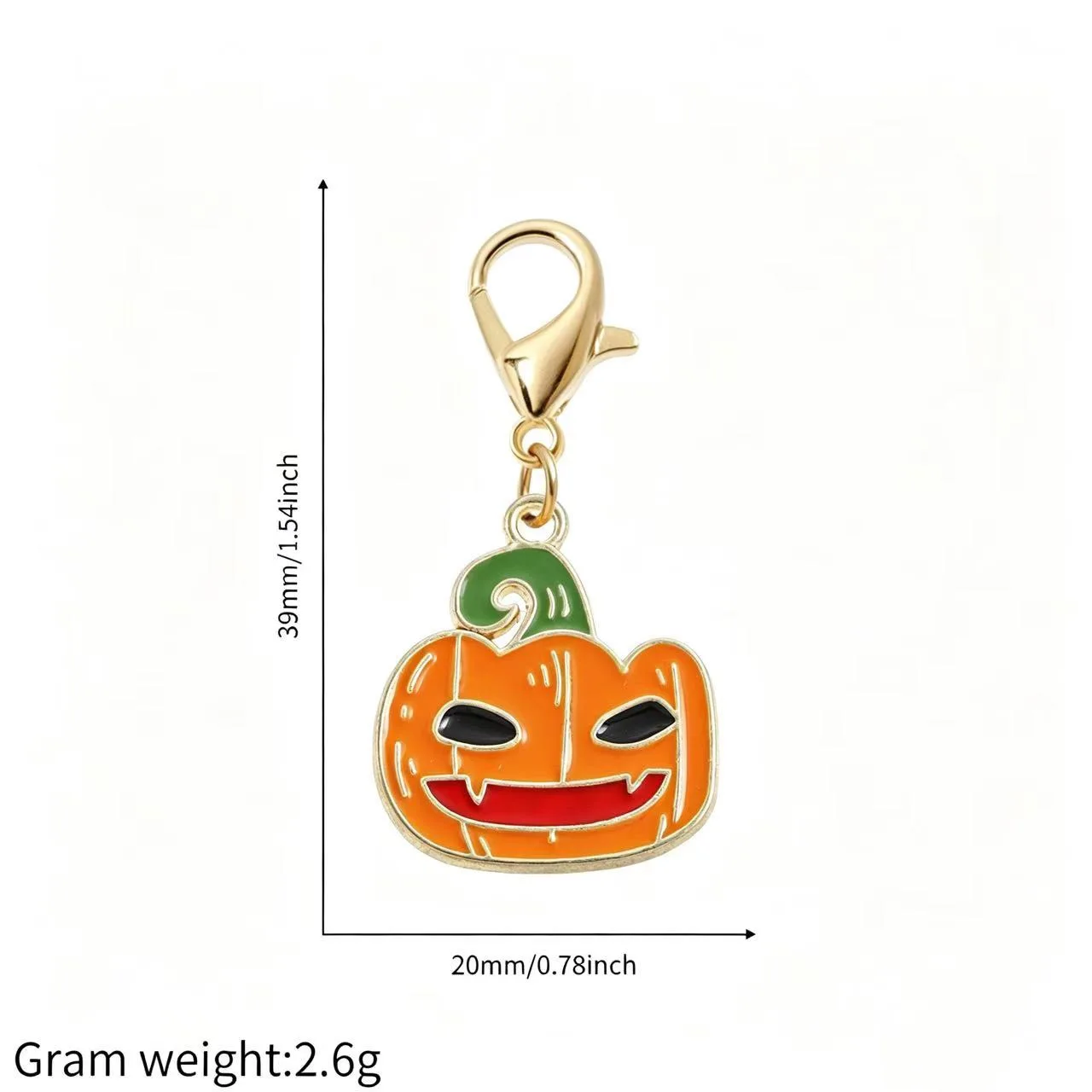 Halloween-Kürbis-Geist-Katzen-Anhänger mit Karabinerverschluss, Legierungs-Emaille-Taschenornament, Unisex-Rucksack-Accessoire, Partygeschenk – Detail 13