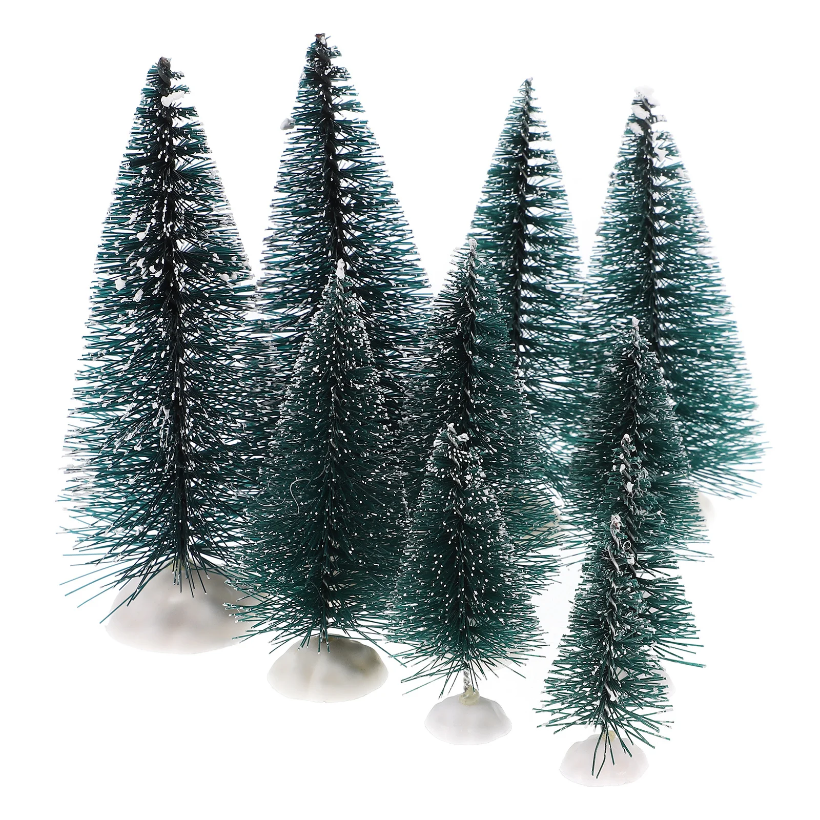 

10 Pcs Mini Desk Tree Festival Scene Decor Home Decorations Tabletop Holiday Desktop Artificial for