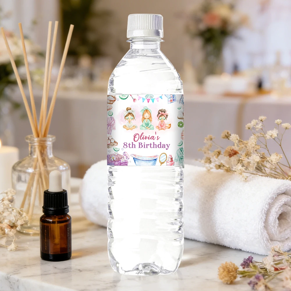 20pcs Custom Birthday Bottle Stickers, Personalized Name & Date Design, Cute Decor Stickers for Birthday Party Milk Bottle & Par