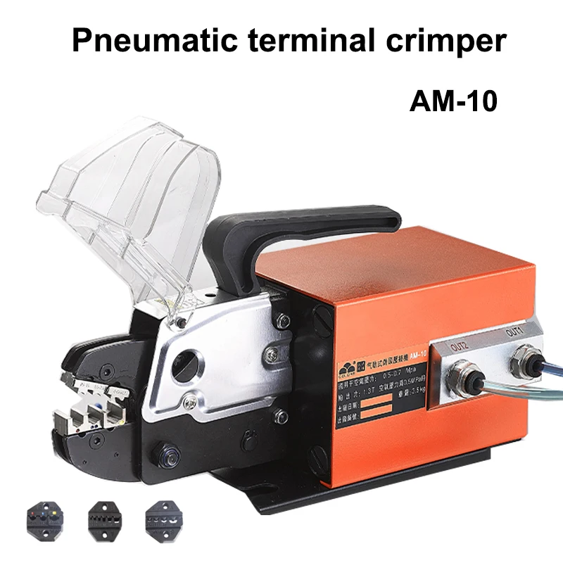 

Pneumatic Crimping Tool Machine AM-10 Crimping Tool For Kinds Of Terminals Crimping Up With 3 Optional Die Sets