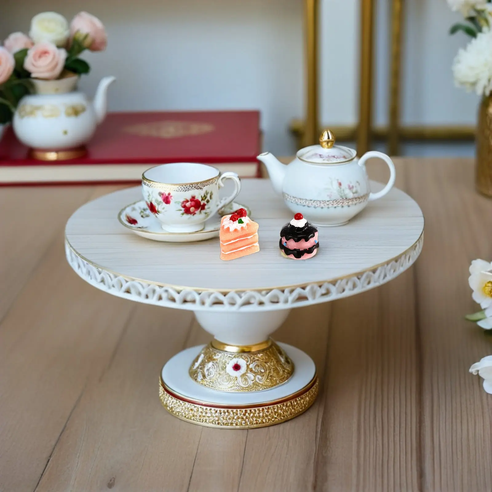 60Pcs Realistic Miniature Cake Desserts for Pretend Play Kitchen Mini Coffee Shop Decor Mixed Resin Pastry Dollhouse Decoration
