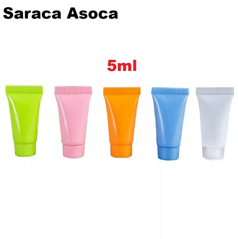 

200pcs 5ml 5g Clear Plastic Lotion Soft Tube Packing Bottles Frost Flip Sample Empty Cosmetic Makeup Cream Container 100pcs/lot