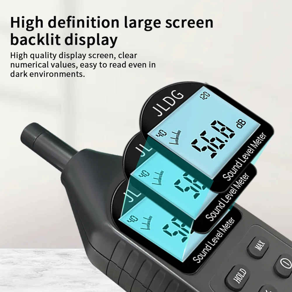 

Цифровой шумомер 30~130 дБ, мини-измеритель уровня звука, прибор для измерения шума, монитор децибел, детектор аудиошума