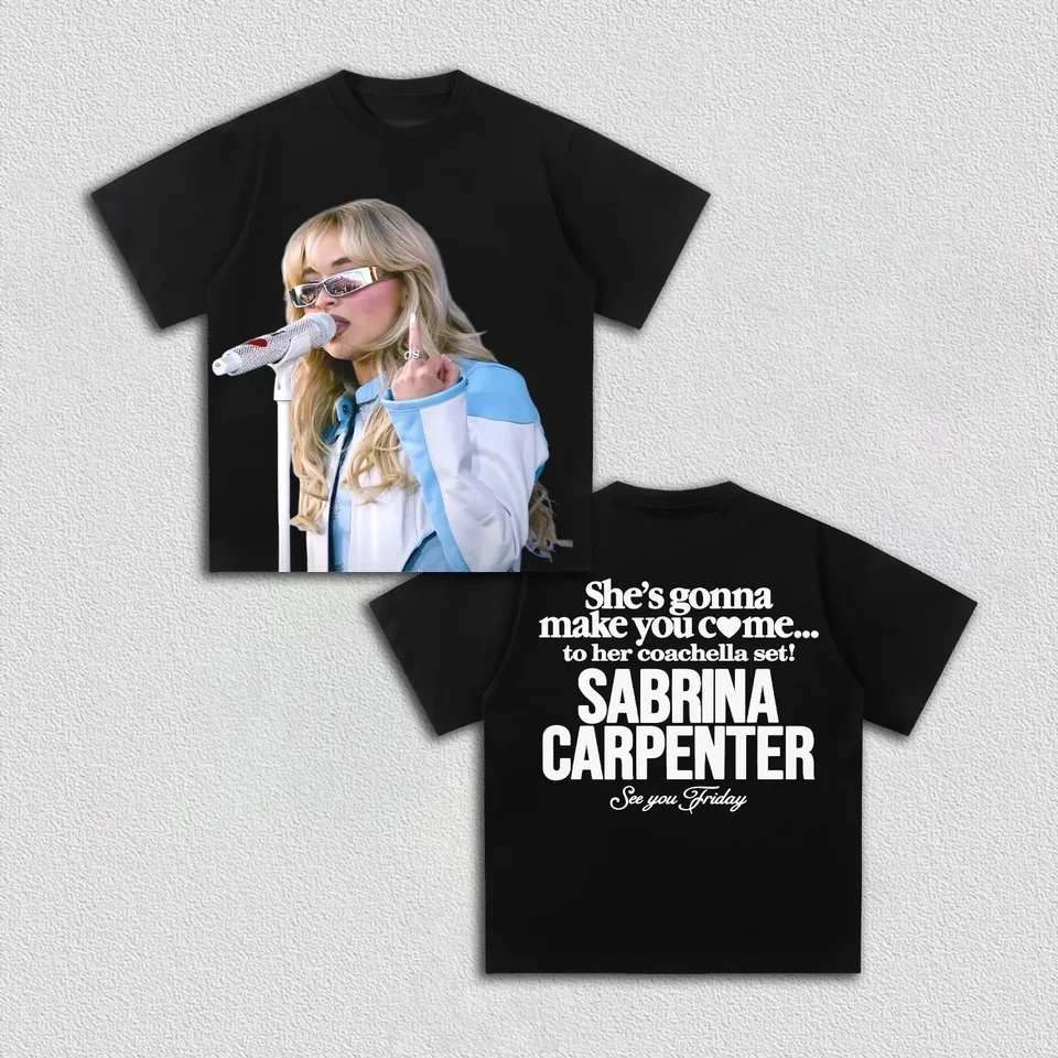 Sabrina Carpenter Coachella T Shirt 2026 Summer New Men Women Pop