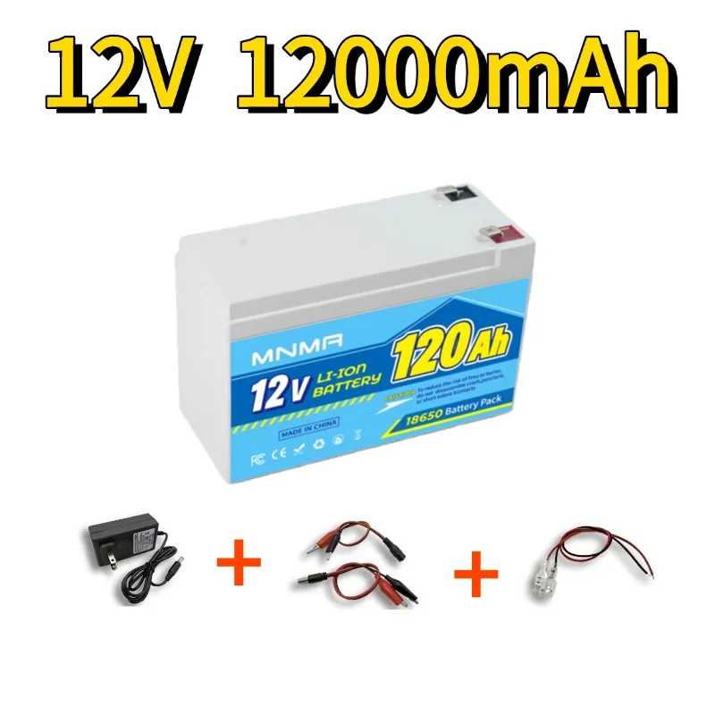 بطارية ليثيوم LiFePO4 قابلة لإعادة الشحن، مناسبة لأنظمة إمداد الطاقة الشمسية، شحن UPS صغير، سعة كبيرة 12 فولت 12 أمبير في الساعة