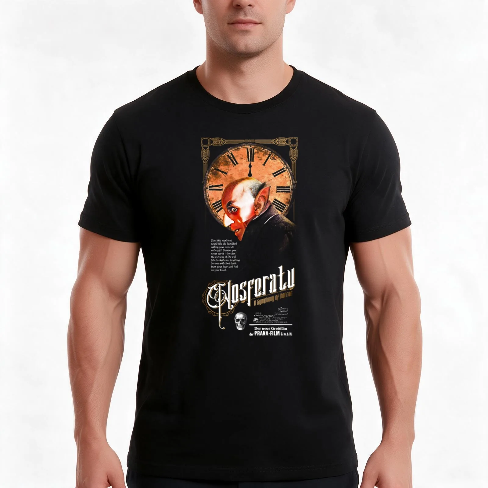 Nosferatu A Symphony of Horror T-Shirt Summer Casual Cotton Tee Oversized Streetwear Tops Vintage Graphic Print 100% Cotton