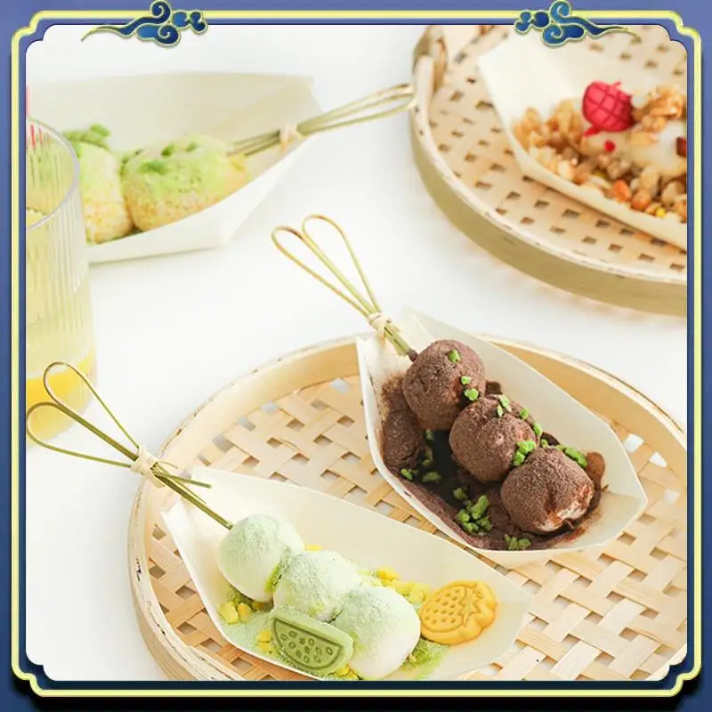 150 Uds. De barcos de Sushi desechables, platos para aperitivos, platos de madera para aperitivos, bandejas de comida de madera, Kits de fiesta de Sushi y Sashimi