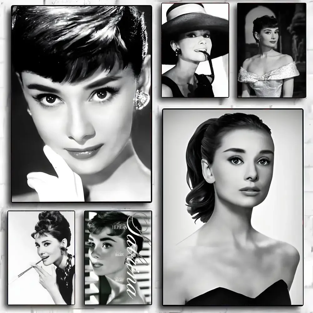 A-Audrey H-hepburn Actor Poster Painting And Print Wall Art Picture For Home Room Decor Gifts