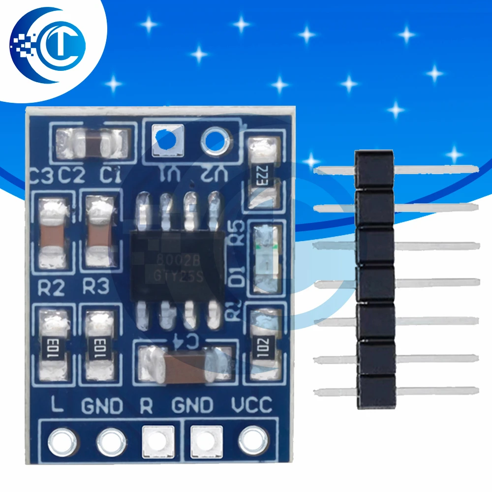 2.0-5.5V DC 3W Low Noise HXJ8002 Mono BTL Audio Amplifier Module Compact Speaker Driver Board