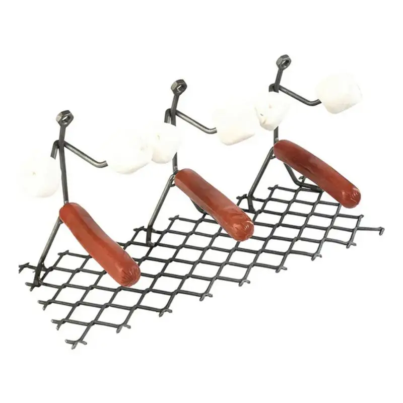 Outdoor Grill Hot Dog Roaster Rack Stainless Steel Griller Funny Sausage Stand Barbecue Cookers Holder Creative Man Shape Rack