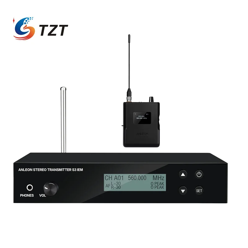 TZT ANLEON S3D 560-596MHz/640-676MHz Zestaw nadajnika i odbiornika Stereo bezprzewodowy system monitorowania dźwięku do występów scenicznych — zdjęcie produktu 7