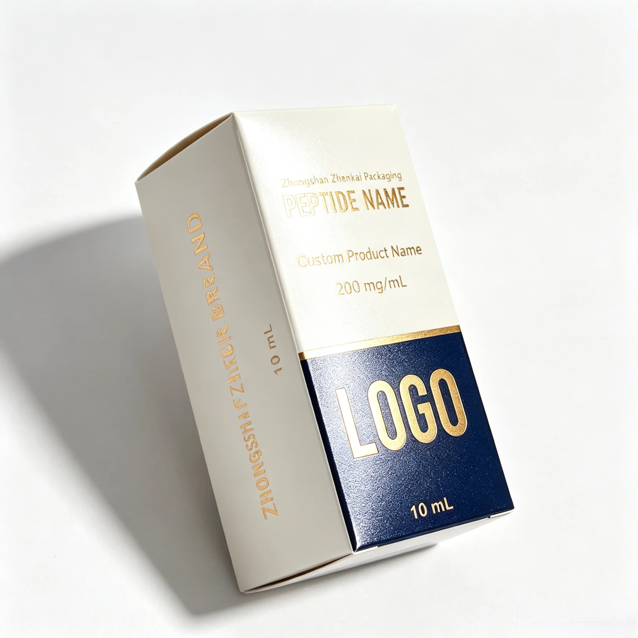 Multi Spec 3ml 5ml 10ml Peptide Glass Vial Custom High Adhesive Self Stick Labels With Supporting Carton Boxes