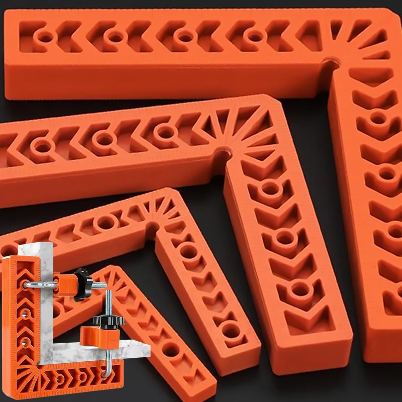 

4/1pcs 90 Degree Positioning Squares with Locking Clips L-Shaped Right Angle Ruler Holder Spacer Fixing Clamps Woodworking Tools