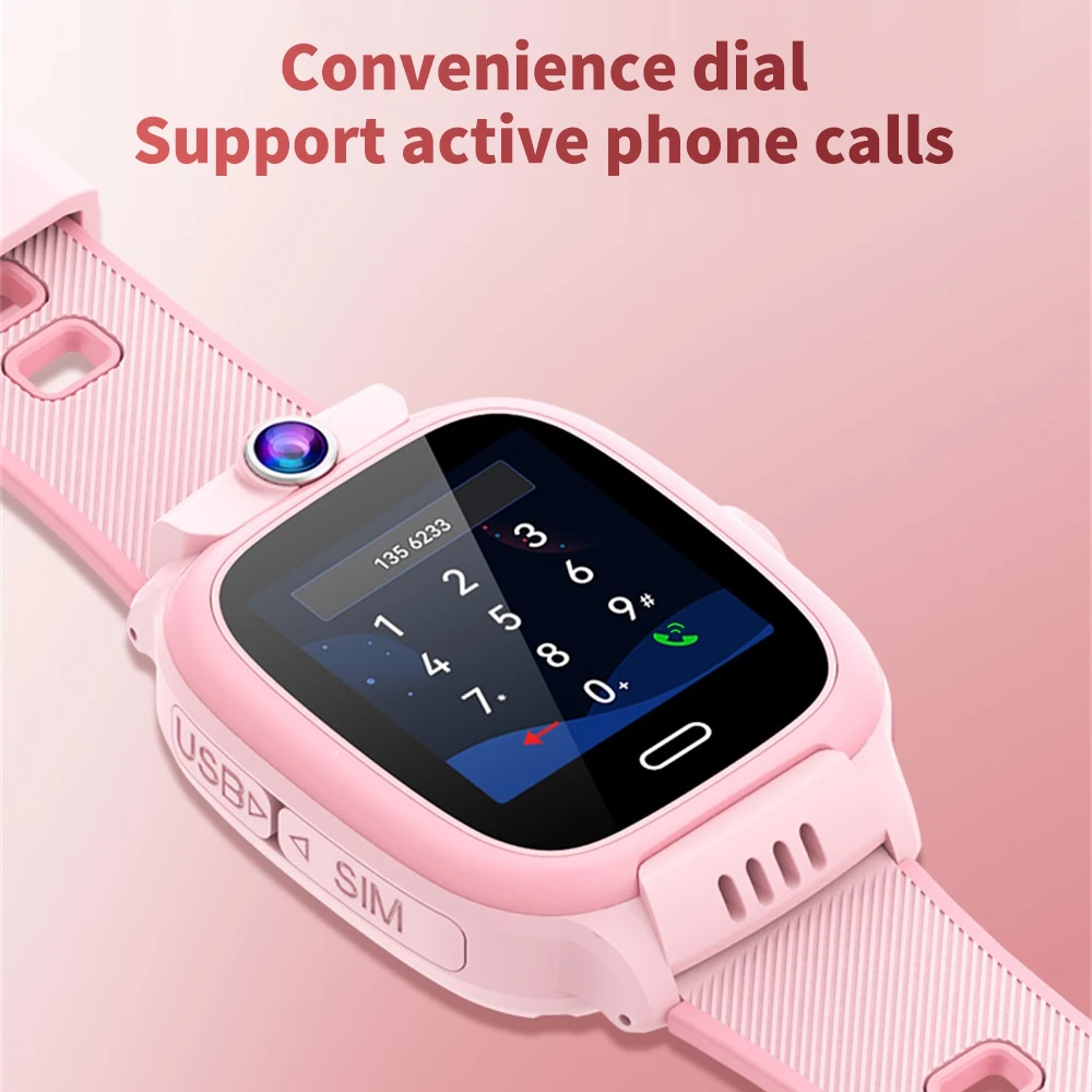 2024 New 1.44" Children 4G Video Call Smart Watch WIFI Location SOS Kids Phone Watches Waterproof Calculator Student Smartwatch