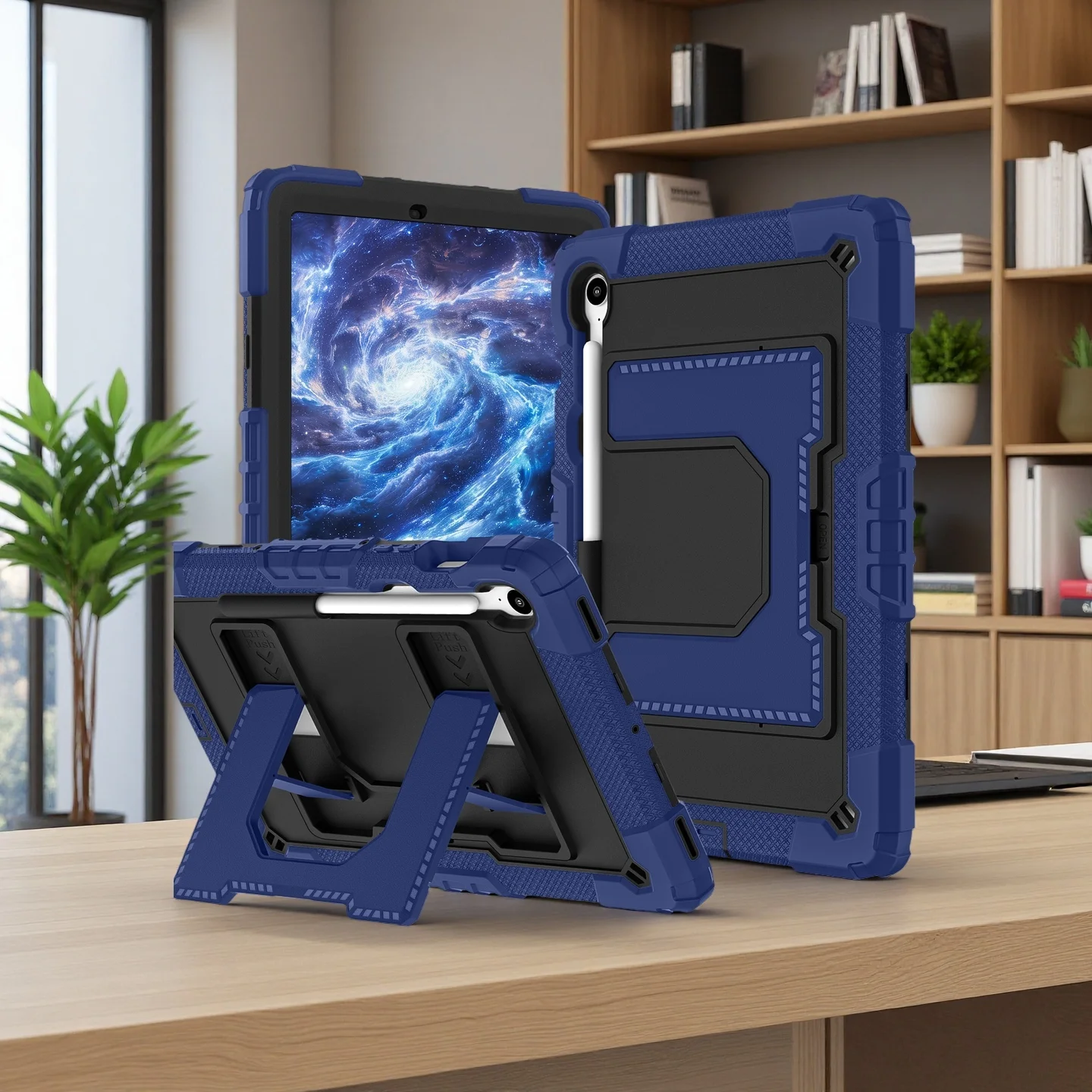 

For Samsung Tablet Case S10 Lite 2025 10.9 Inch, Rugged Handle Stand Cover with Pen Slot, Shockproof for S10 / S9 FE / A11 Plus