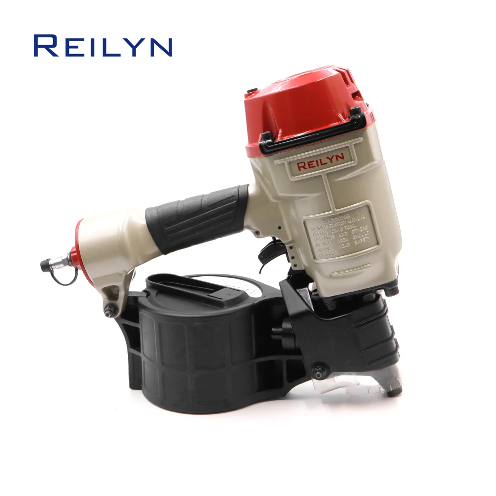 Reilyn Pallet Making Coil Nailer MCN70 Industrial Pneumatic Nail Gun 50-70 mm Roll Nails for Framing Roofing Fencing Panels