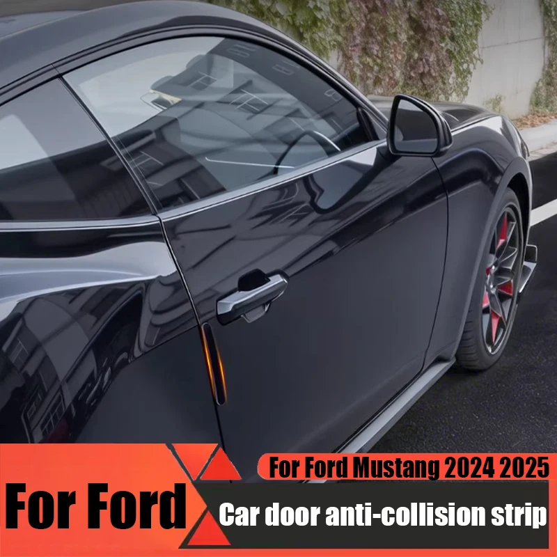 For Ford Mustang 2024 2025 car door anti-collision strip ABS hidden anti door collision car exterior modification product