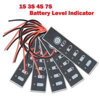 1S 3S 4S 7S Battery Level Indicator 3.7V-12V 18650 Lipo Lithium Battery Capacity Tester LED Power Meter Charging Display Board